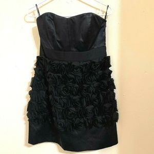 Phoebe Couture Black Roses‎ Cocktail Dress Sz 6 F23